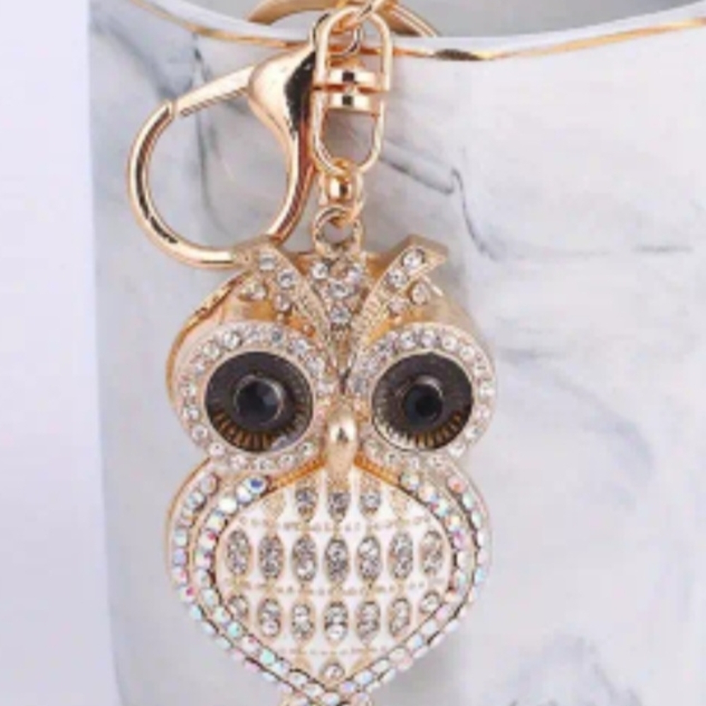 Owl Rhinestone Keychain/Charm - Picture 2 of 4